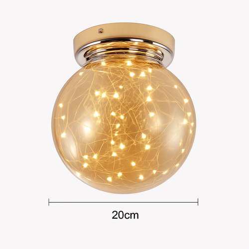 Plafonnier moderne LED avec globe en verre Duna - vue 12 sur 11