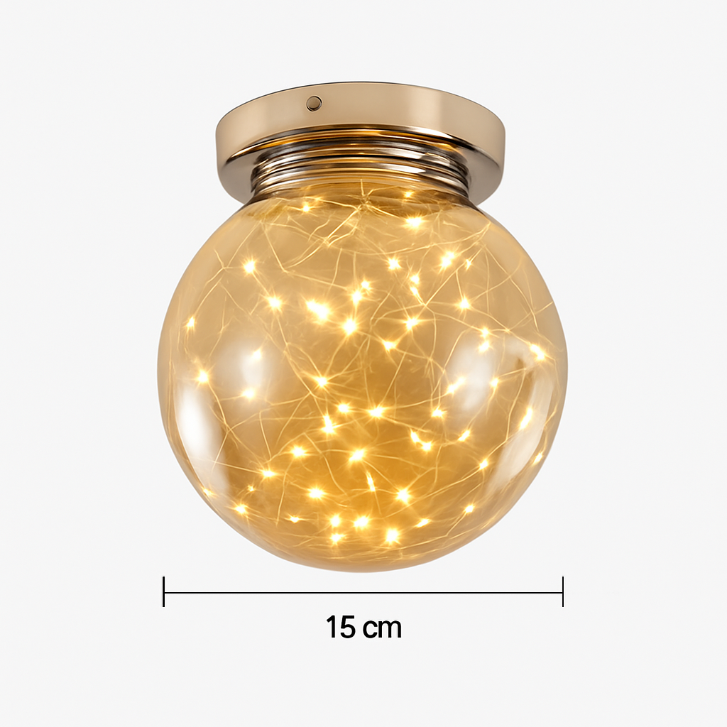 Plafonnier moderne LED avec globe en verre Duna
