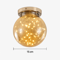 Plafonnier moderne LED avec globe en verre Duna