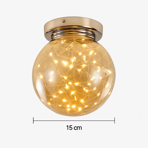 Plafonnier moderne LED avec globe en verre Duna