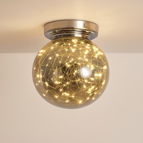 Plafonnier moderne LED avec globe en verre Duna - vue 9 sur 11