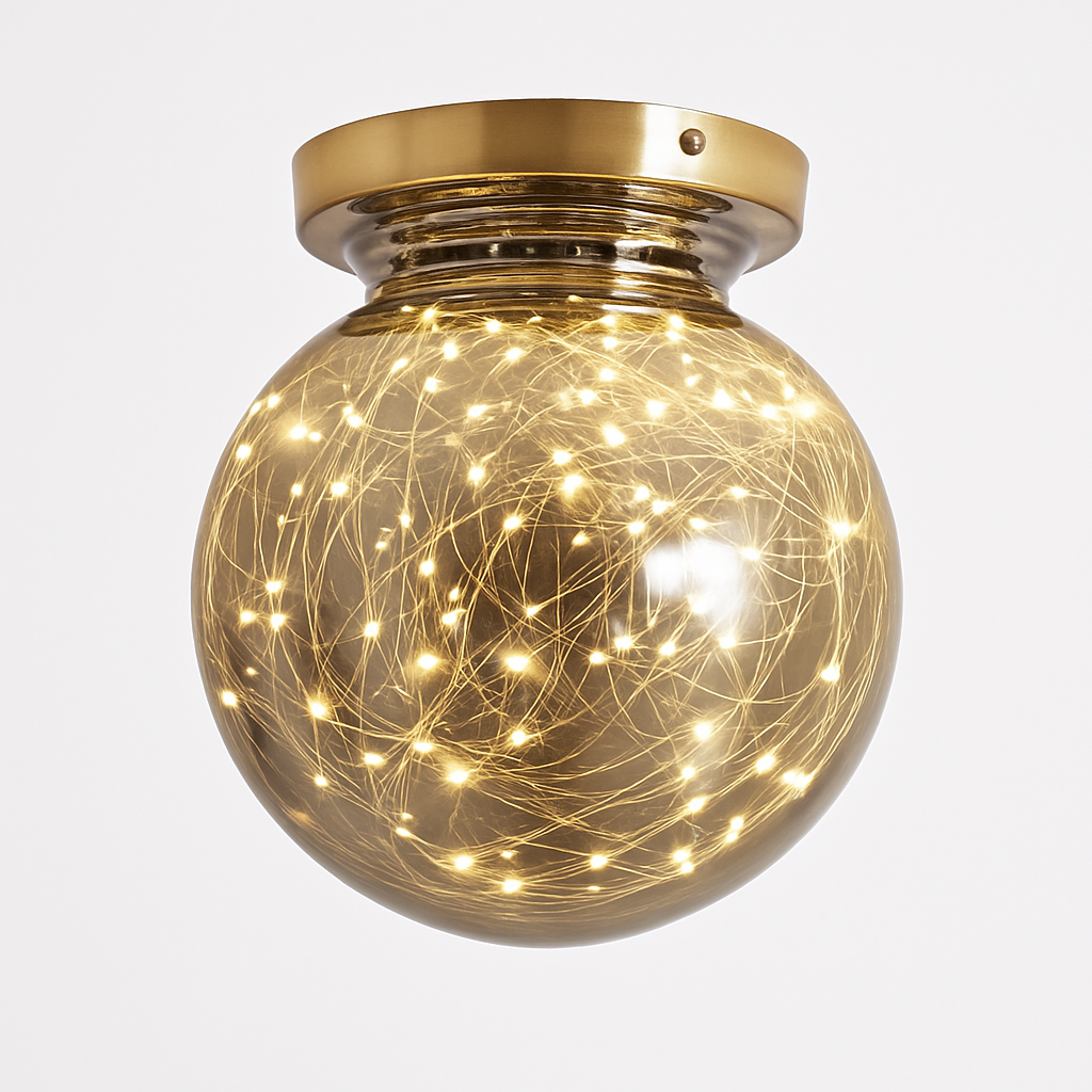 Plafonnier moderne LED avec globe en verre Duna - vue 10 sur 11