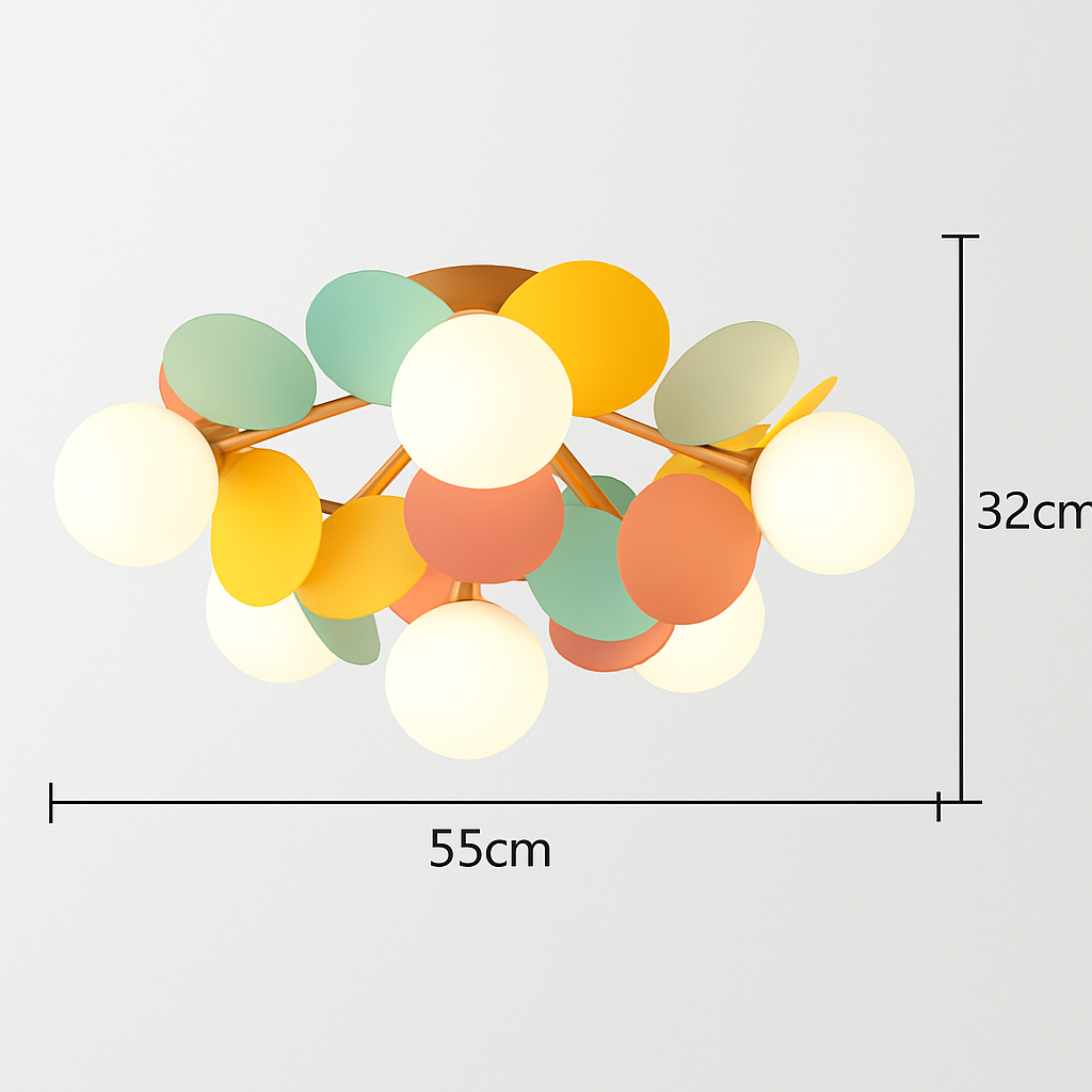 Plafonnier moderne LED coloré pour chambre d'enfant Estel - vue 11 sur 19