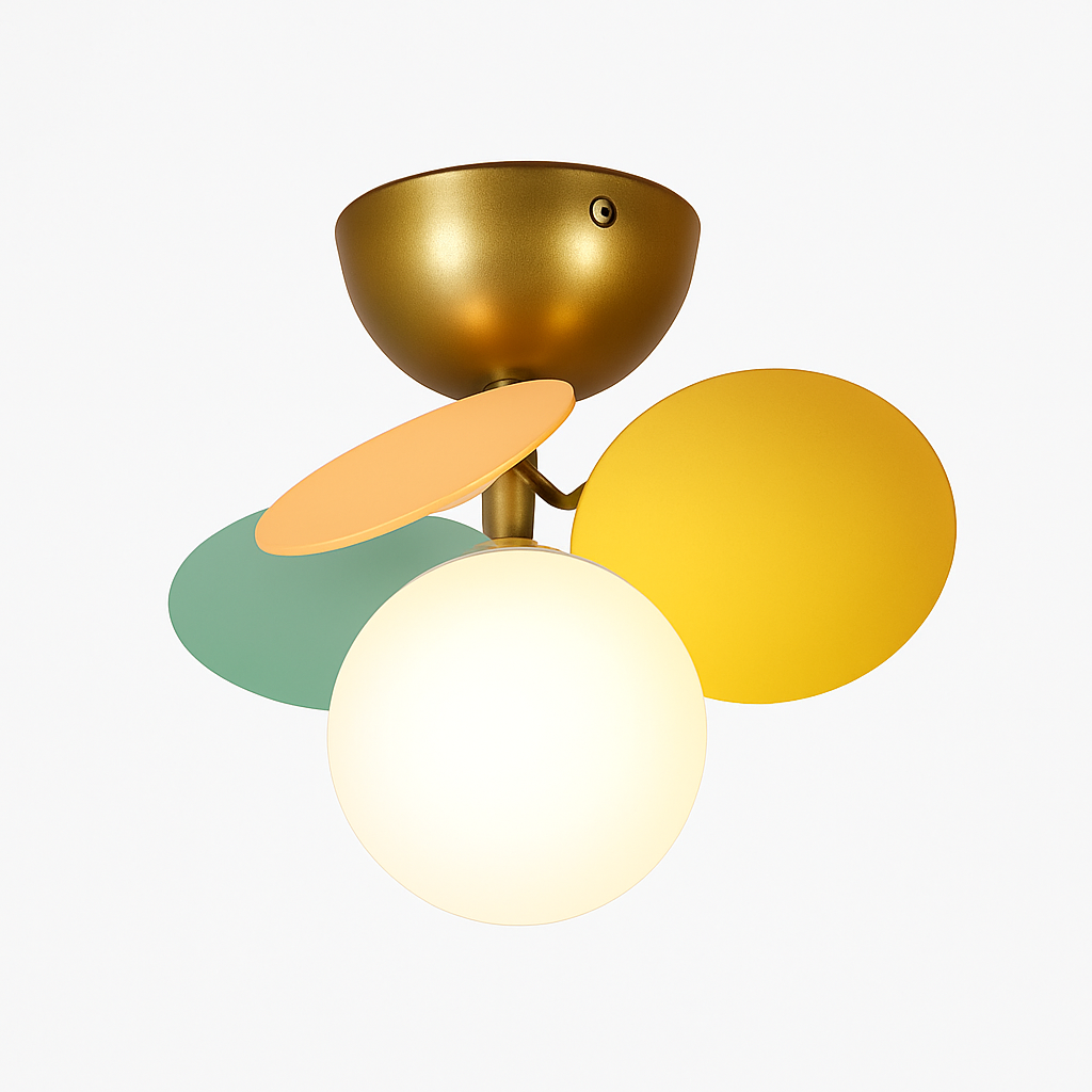 Plafonnier moderne LED coloré pour chambre d'enfant Estel
