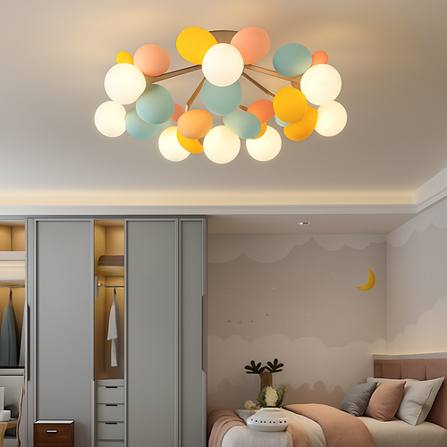 Plafonnier moderne LED coloré pour chambre d'enfant Estel - vue 6 sur 19