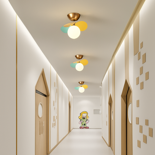 Plafonnier moderne LED coloré pour chambre d'enfant Estel - vue 7 sur 19