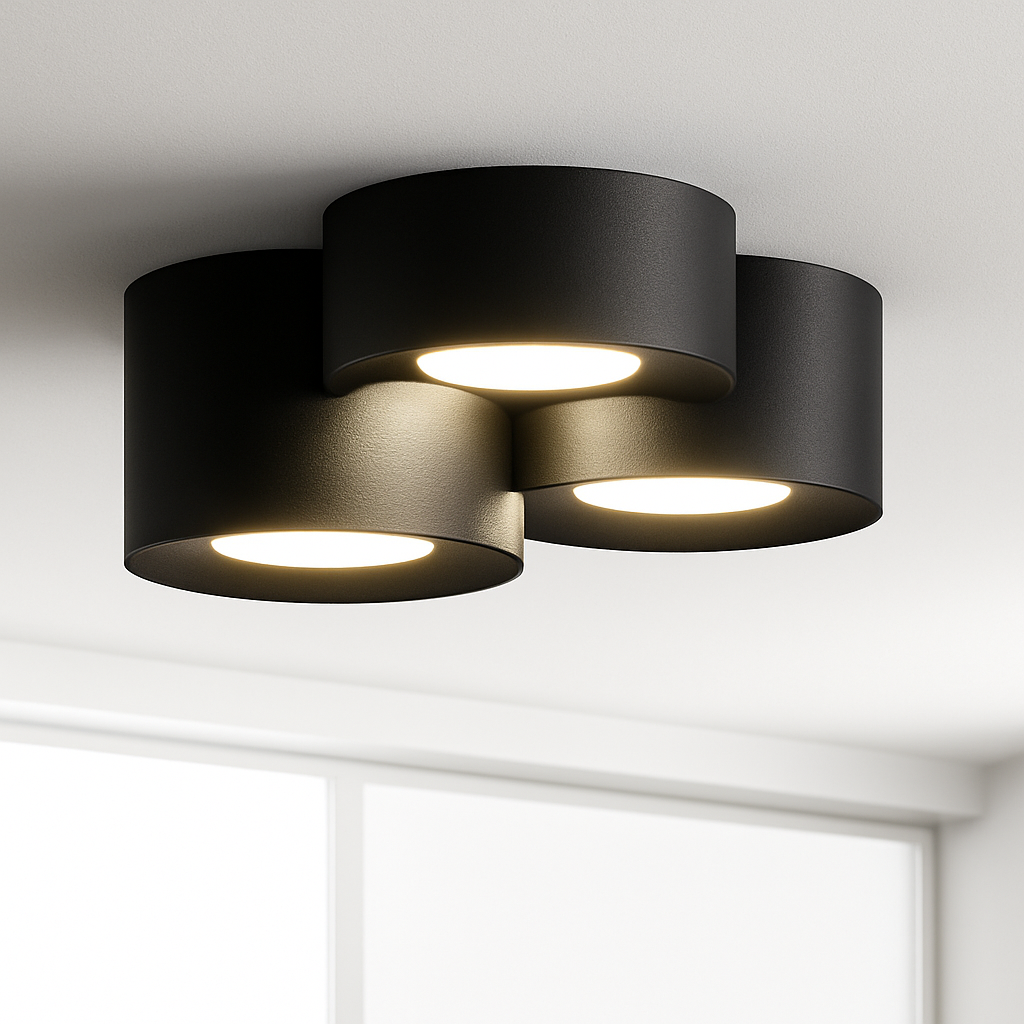 plafonnier moderne led cylindre spot minimalisme intérieur décor maison éclairage - vue 4 sur 12