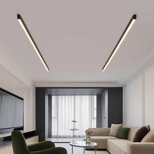 plafonnier moderne led en aluminium à intensité variable - vue 4 sur 16