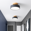 Plafonnier moderne LED en bois et métal coloré Celio