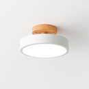 Plafonnier moderne LED en bois et métal coloré Celio