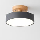 Plafonnier moderne LED en bois et métal coloré Celio