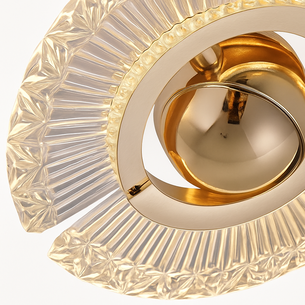 Plafonnier moderne LED en cristal luxury - vue 3 sur 6