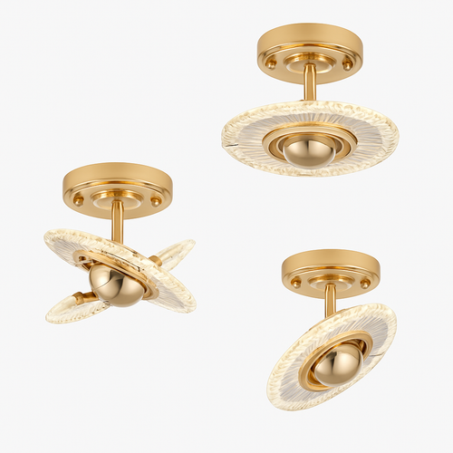 Plafonnier moderne LED en cristal luxury - vue 5 sur 6
