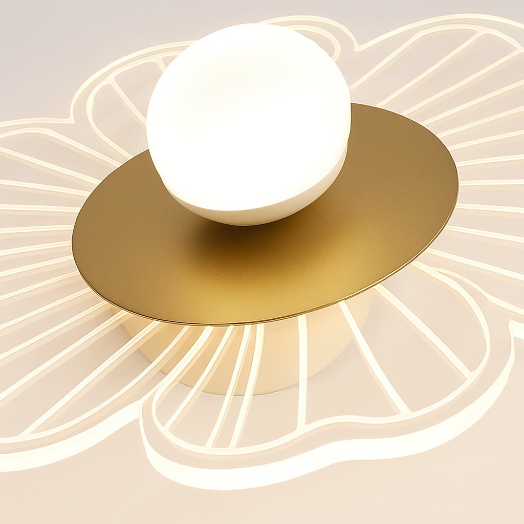 Plafonnier moderne LED en forme de fleur Majesty - vue 7 sur 9
