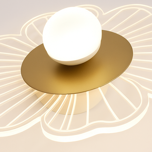 Plafonnier moderne LED en forme de fleur Majesty - vue 8 sur 9