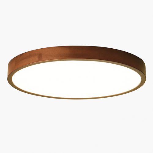 Plafonnier moderne LED en forme géométrique en bois Evelyn - vue 2 sur 16
