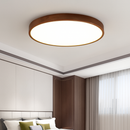 Plafonnier moderne LED en forme géométrique en bois Evelyn