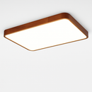 Plafonnier moderne LED en forme géométrique en bois Evelyn
