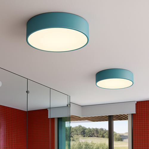 Plafonnier moderne LED forme circulaire en métal coloré Beryl - vue 5 sur 5
