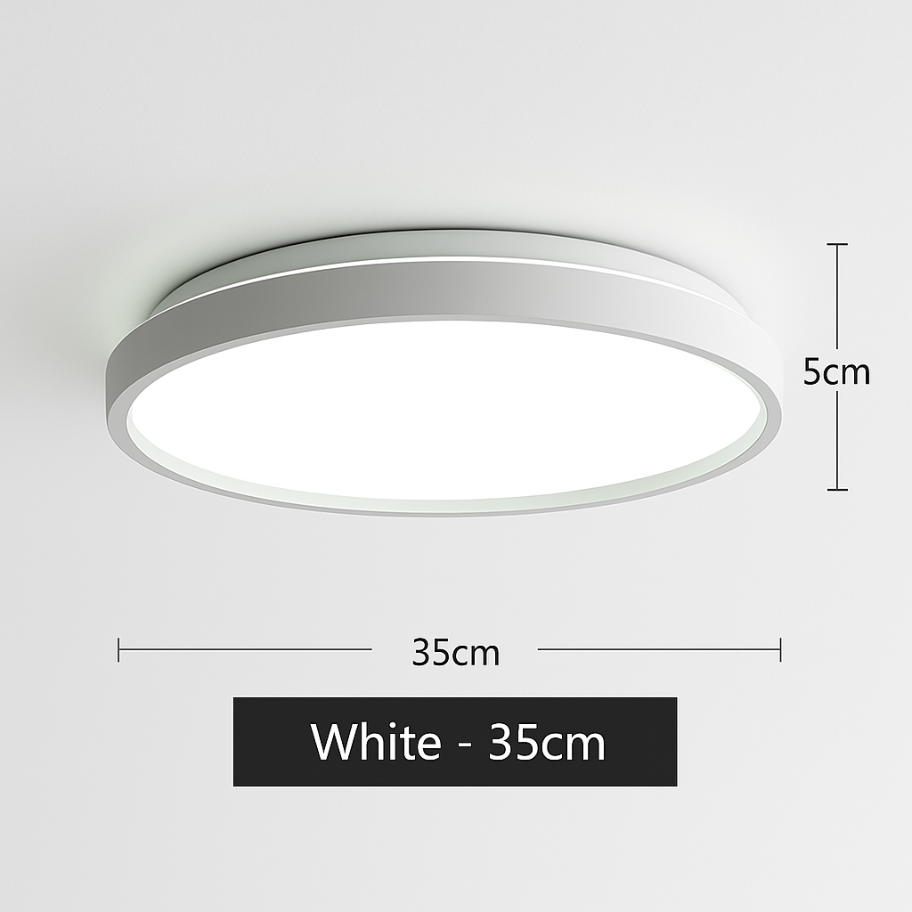 Plafonnier moderne LED métallique circulaire et fin Glenn - vue 11 sur 15
