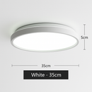 Plafonnier moderne LED métallique circulaire et fin Glenn