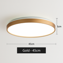 Plafonnier moderne LED métallique circulaire et fin Glenn