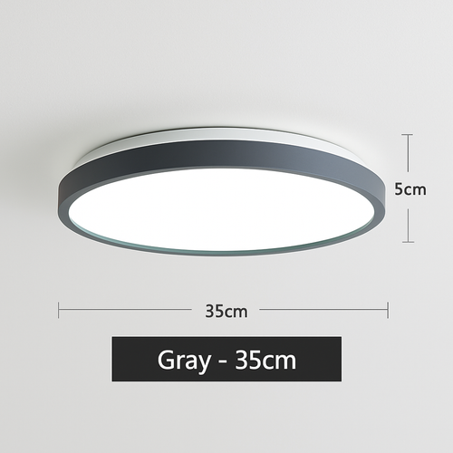 Plafonnier moderne LED métallique circulaire et fin Glenn - vue 15 sur 15