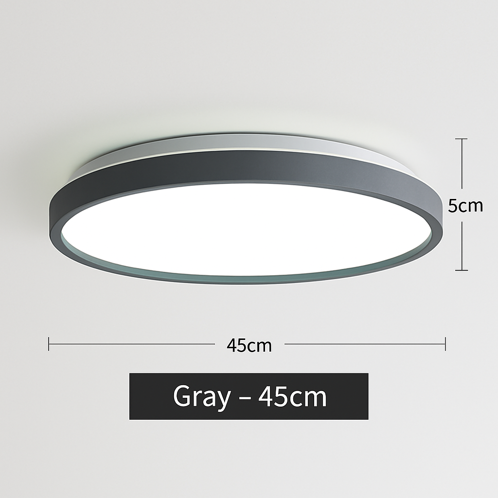 Plafonnier moderne LED métallique circulaire et fin Glenn - vue 15 sur 15