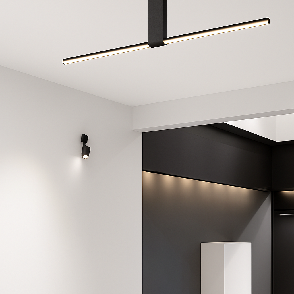 Plafonnier moderne LED minimaliste barre lumineuse Mahil - vue 5 sur 8