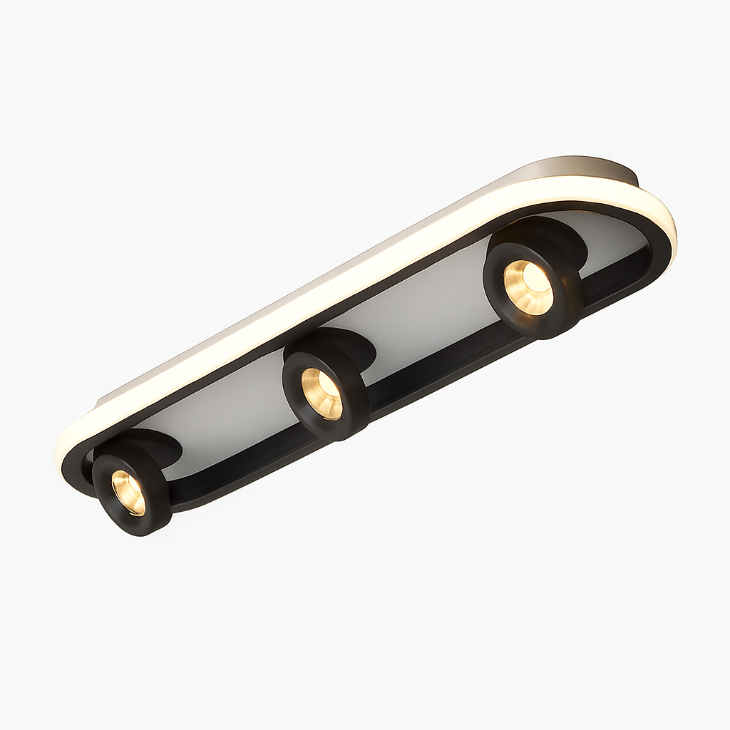 Plafonnier moderne LED ovale avec angle rotatif Charly - vue 4 sur 9