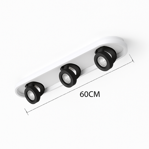 Plafonnier moderne LED ovale avec angle rotatif Charly - vue 8 sur 9