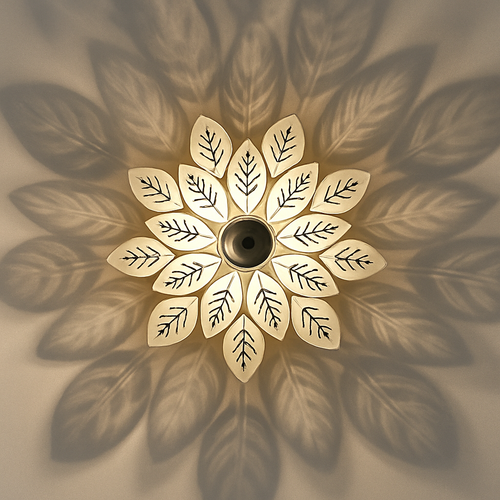 plafonnier moderne à ombre de fleur pour décoration intérieure - vue 3 sur 8