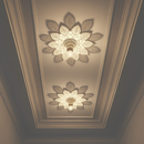 plafonnier moderne à ombre de fleur pour décoration intérieure