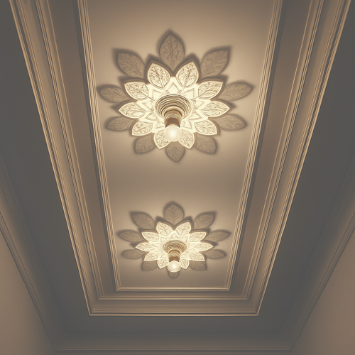 plafonnier moderne à ombre de fleur pour décoration intérieure - vue 4 sur 8