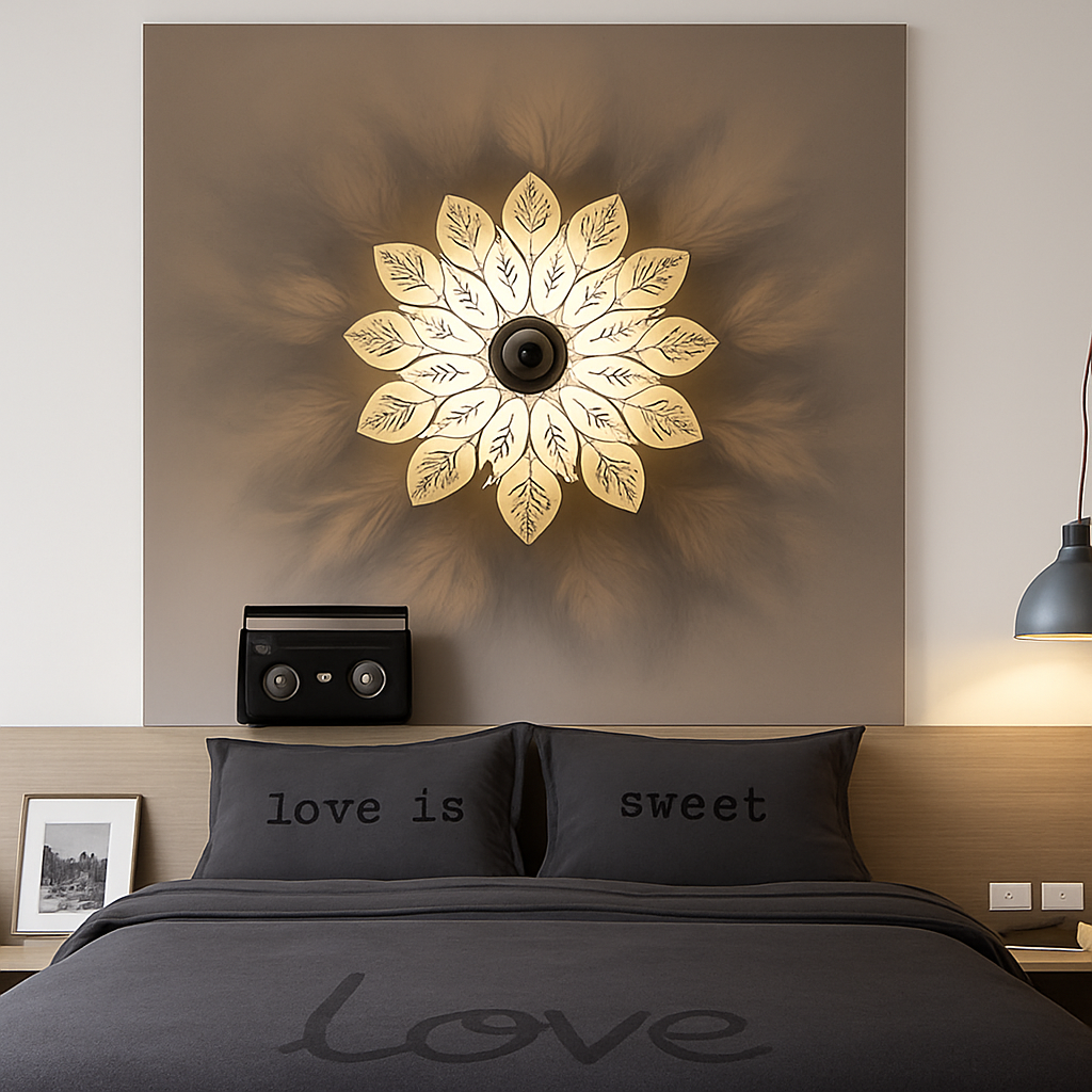 plafonnier moderne à ombre de fleur pour décoration intérieure - vue 4 sur 8