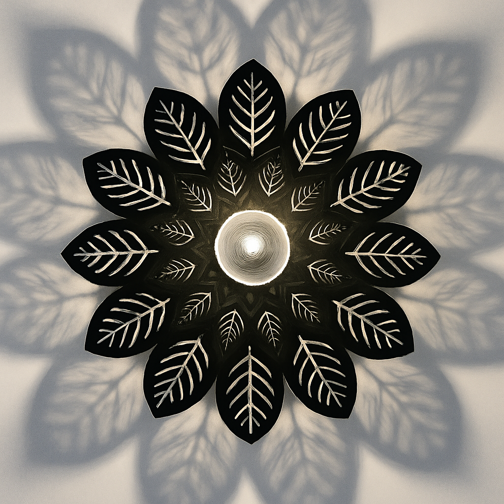 plafonnier moderne à ombre de fleur pour décoration intérieure - vue 5 sur 8