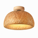 Plafonnier moderne ronde en bambou naturel Solferino