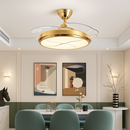 plafonnier moderne silencieux avec lumière intégrée et ventilateur