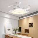 plafonnier moderne silencieux avec lumière intégrée et ventilateur