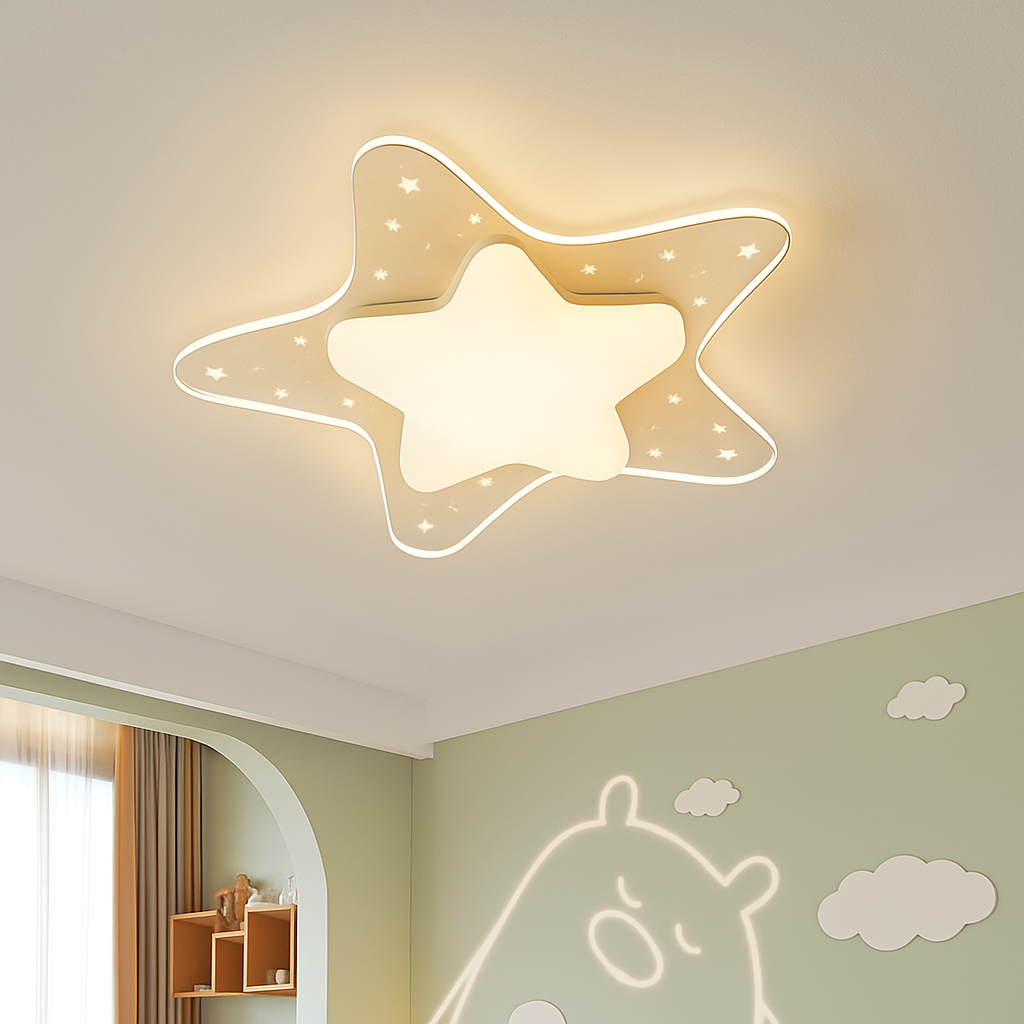 plafonnier moderne étoile pour chambre enfant style nordique minimaliste