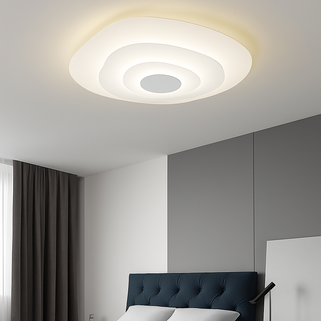 plafonnier multicouche design en forme irrégulière originale - vue 5 sur 9