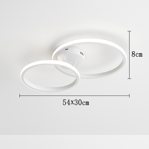 plafonnier nordique à led éclairage annulaire luxe moderne - vue 13 sur 19