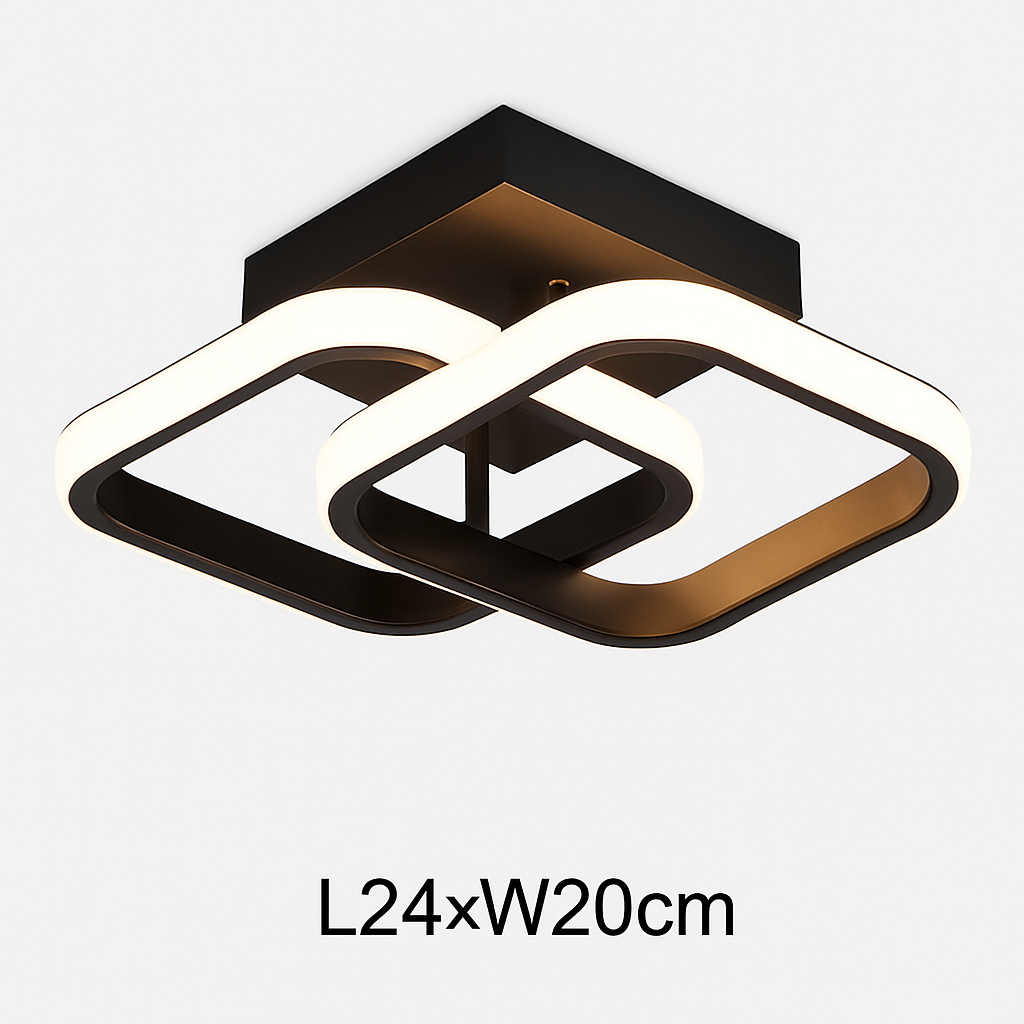 plafonnier nordique à led éclairage annulaire luxe moderne - vue 13 sur 19