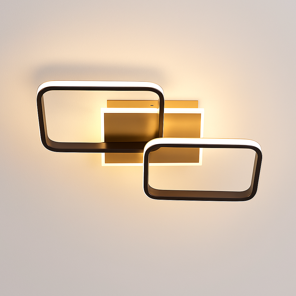plafonnier nordique à led éclairage annulaire luxe moderne - vue 16 sur 19