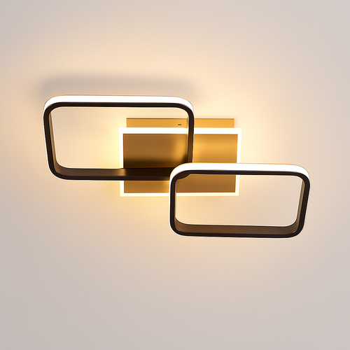 plafonnier nordique à led éclairage annulaire luxe moderne - vue 17 sur 19