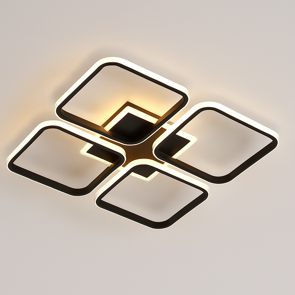 plafonnier nordique à led éclairage annulaire luxe moderne - vue 19 sur 19