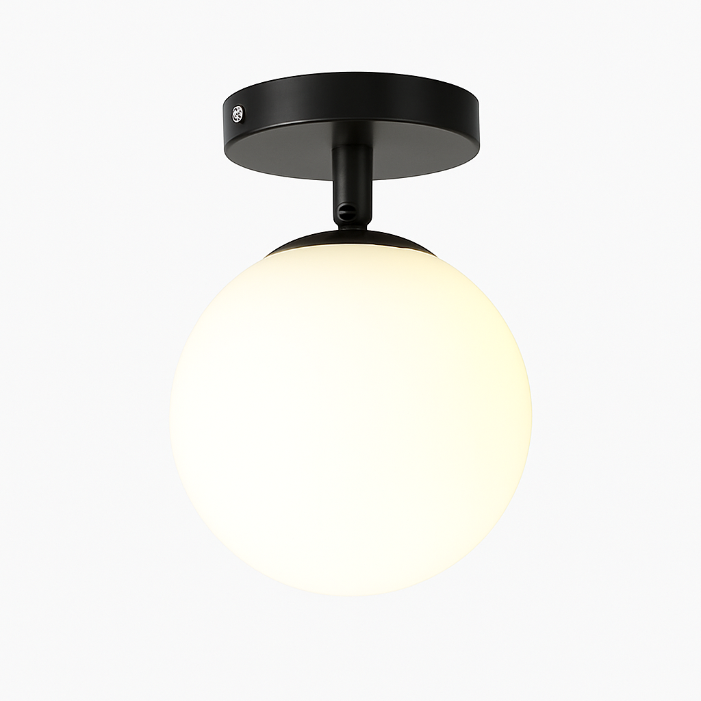 plafonnier nordique minimaliste moderne en verre rond