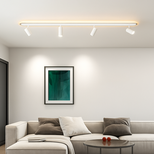 plafonnier nordique moderne avec spots design élégant et lumineux - vue 2 sur 10