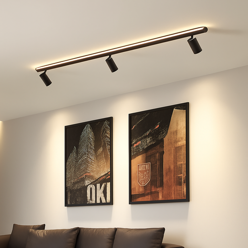 plafonnier nordique moderne avec spots design élégant et lumineux - vue 3 sur 10
