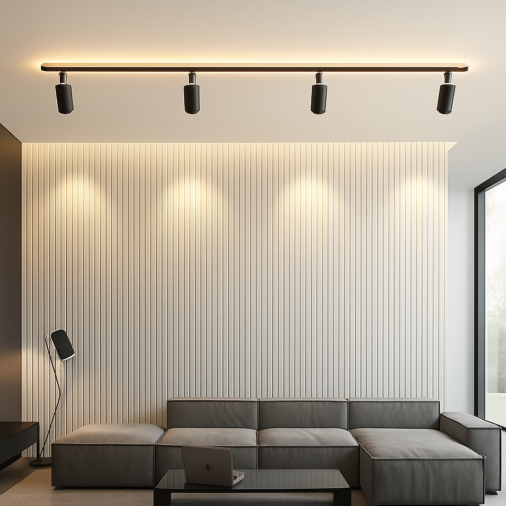 plafonnier nordique moderne avec spots design élégant et lumineux - vue 4 sur 10